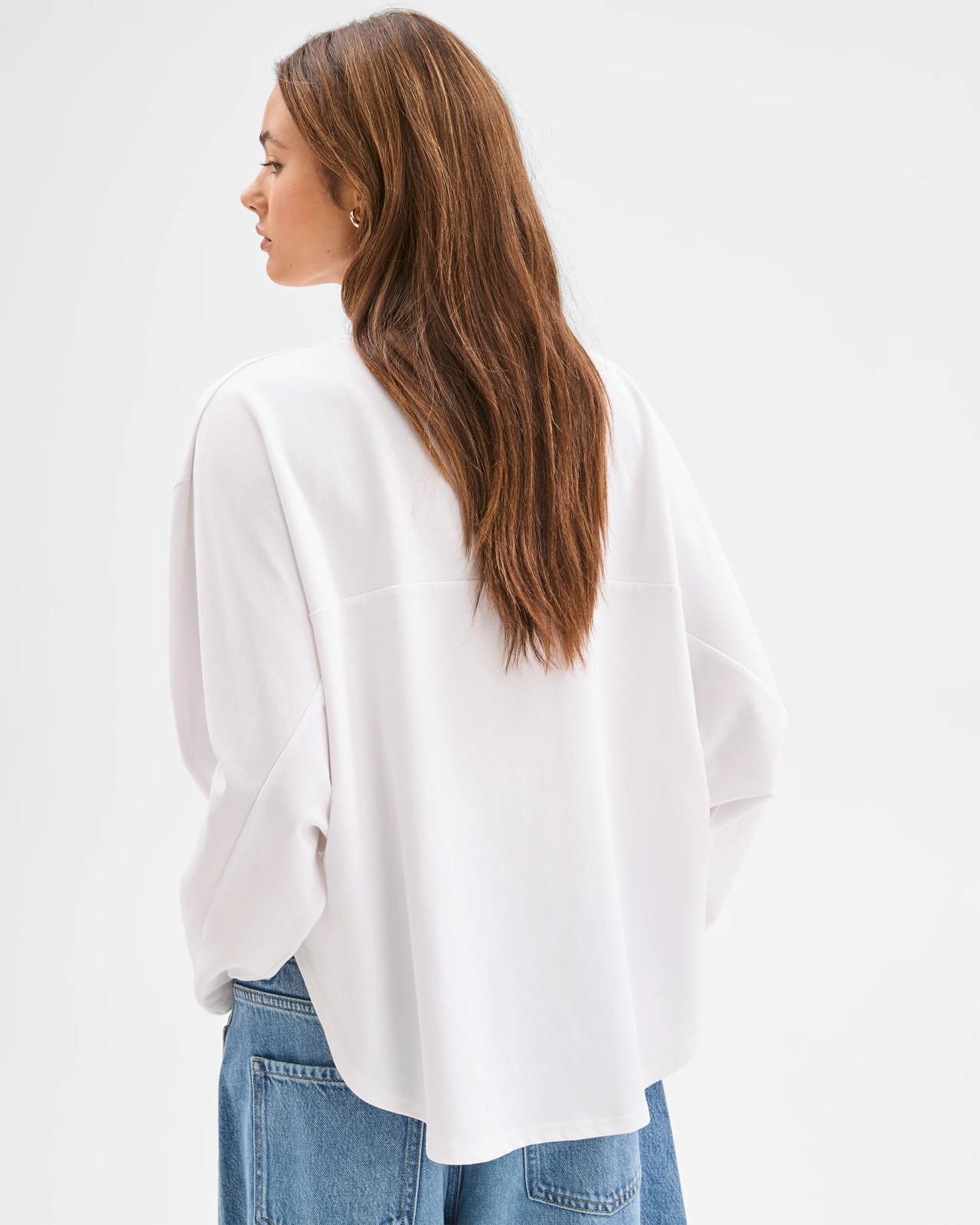Lily Loves Australian Cotton Dolman Sleeve T-Shirt - White 5 of 5