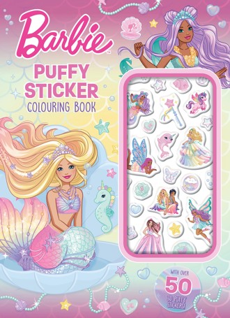 Barbie Puffy Sticker Colouring Book