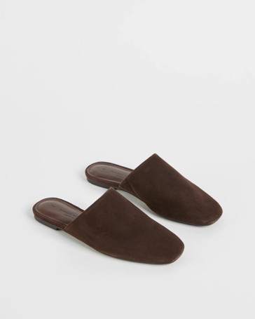 Genuine Leather Mule Flats - Tara