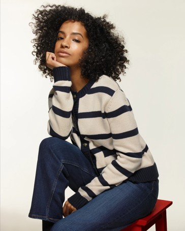 Petites Australian Cotton Blend Button Knit Cardigan