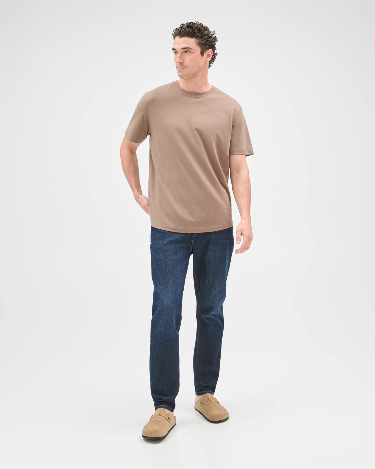Australian Cotton Curved Hem T-Shirt - Falcon 2 of 6