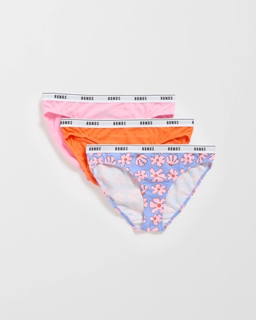 Bonds 3 Pack Girls Hipster Bikini Briefs