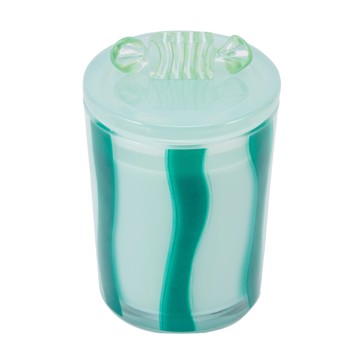 Christmas Green Glass Candy Candle - Anko