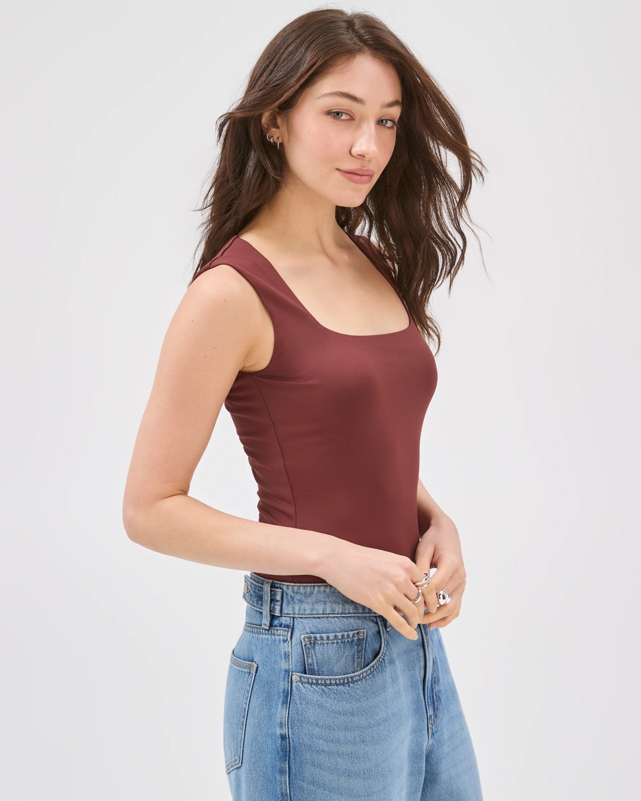 Lily Loves Curved Bodysuit - Chocolate Burgundy 2 of 6