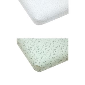 Anko 2 Pack 225 Thread Count Organic Cotton Fitted Cot Sheets - Woodlands product image