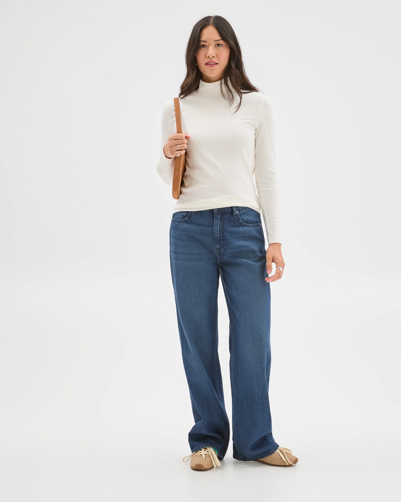 Soft Touch Long Sleeve Skivvy Top - Cloud Dancer 2 of 6