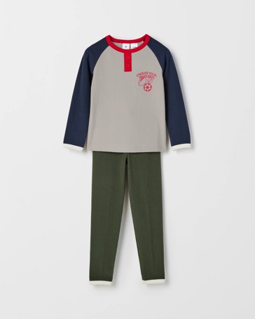 Younger Boys Ribbed Knit Pyjama Set