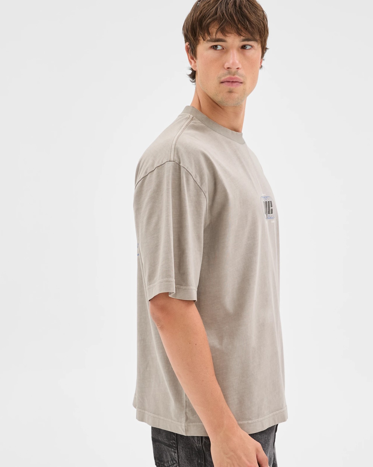 Commons Australian Cotton Boxy Fit Graphic T-Shirt - NYC Grey 5 of 6