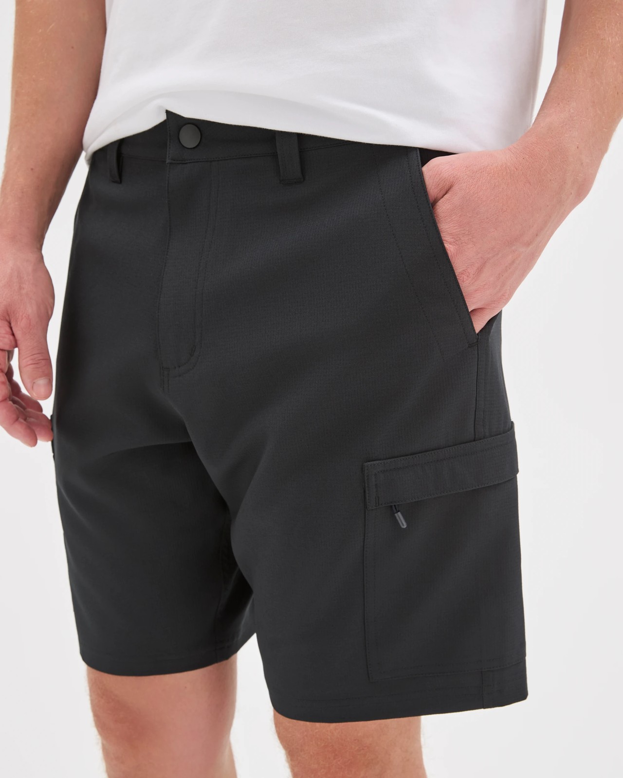 Hybrid Cargo Swim Boardshorts - Black 4 of 5