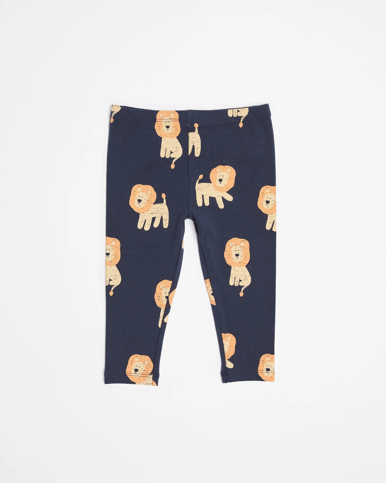 Baby Organic Cotton Leggings 3 Pack - Navy Lions | Target Australia