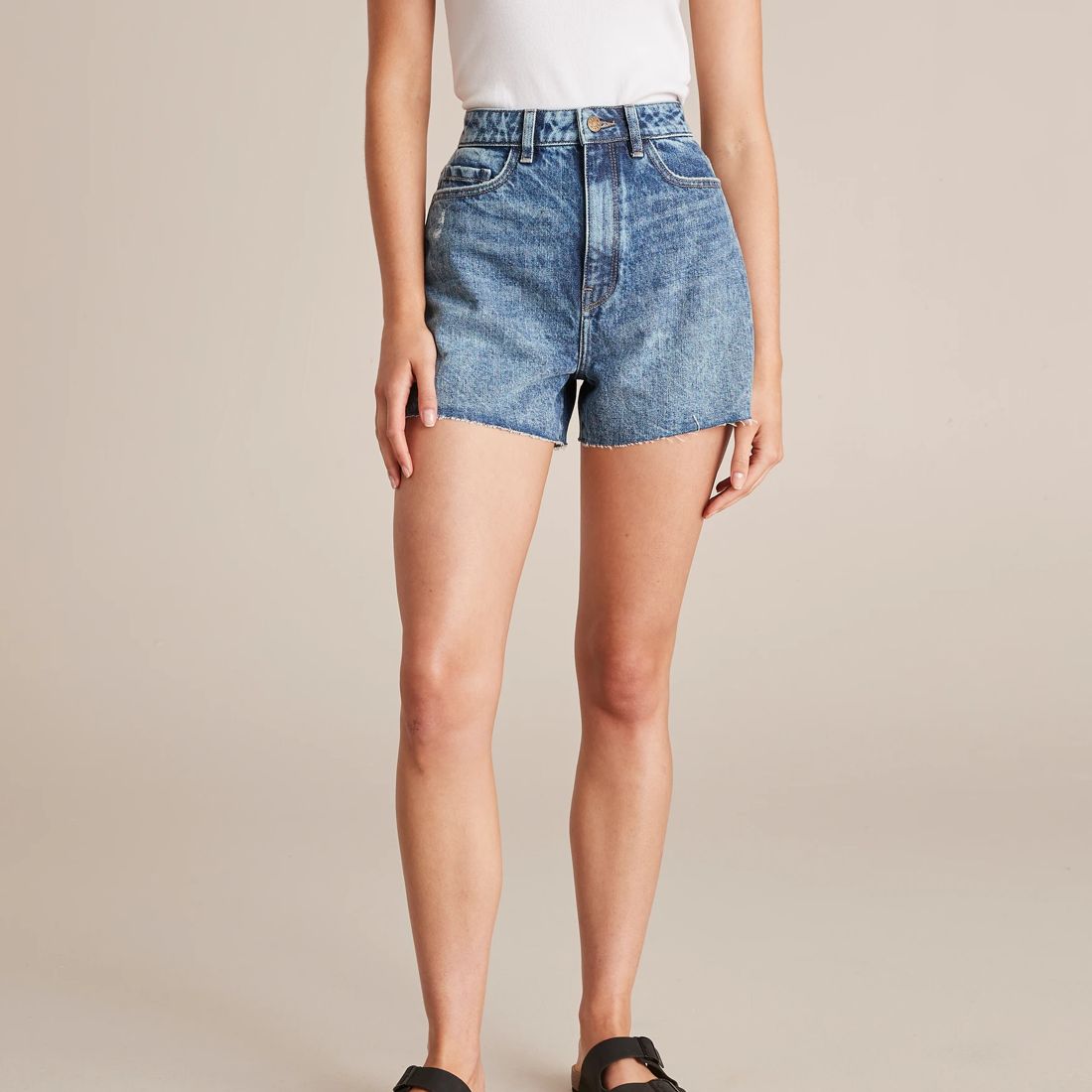 Denim High Rise Boyfriend Shorts Target Australia
