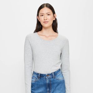 Australian Cotton Blend Long Sleeve Crew Neck T-Shirt thumbnail 2