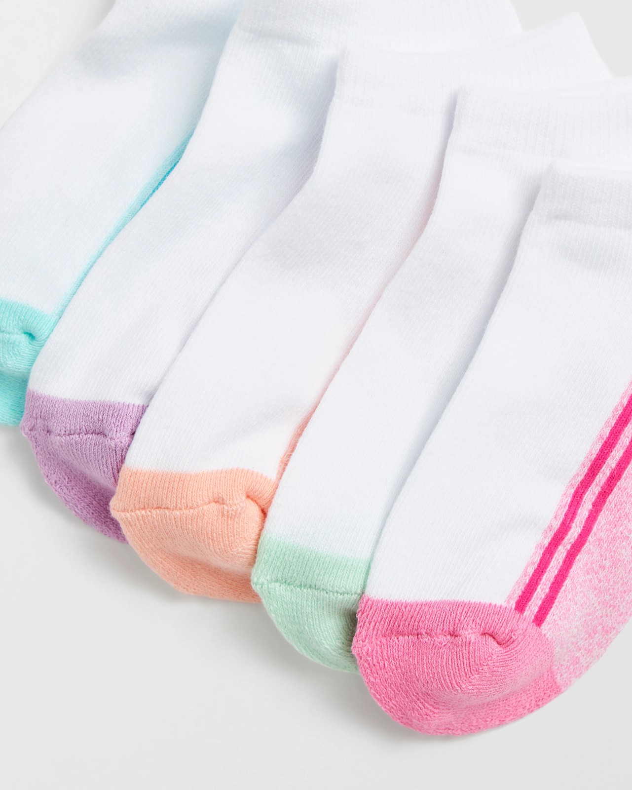 Maxx Cotton Blend 5 Pack Girls Low Cut Sport Socks 2 of 3