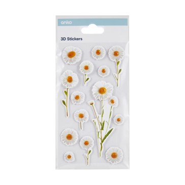 3D Stickers Sheet, Daisy - Anko