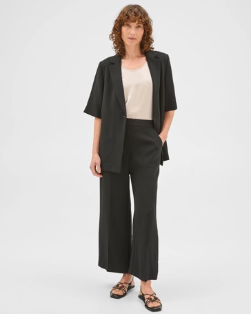 Preview Crepe Tailoring Cropped Culotte Pants