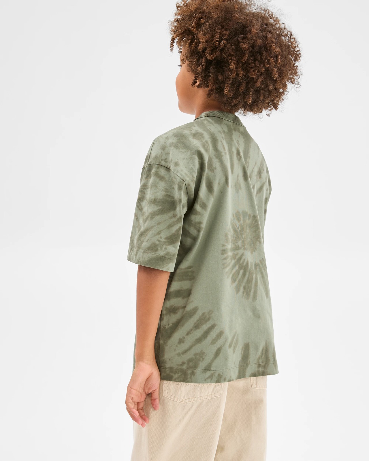 Australian Cotton Oversized Tie Dye T-Shirt - Green 3 of 5