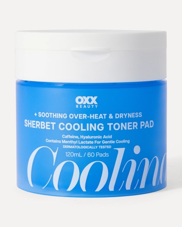 OXX Beauty Soothing Over-Heat and Dryness Sherbet Cooling Toner Pad 120ml, Caffeine - Hyaluronic Acid and Menthyl Lactate