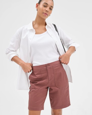 Ribbed Waist Shorts