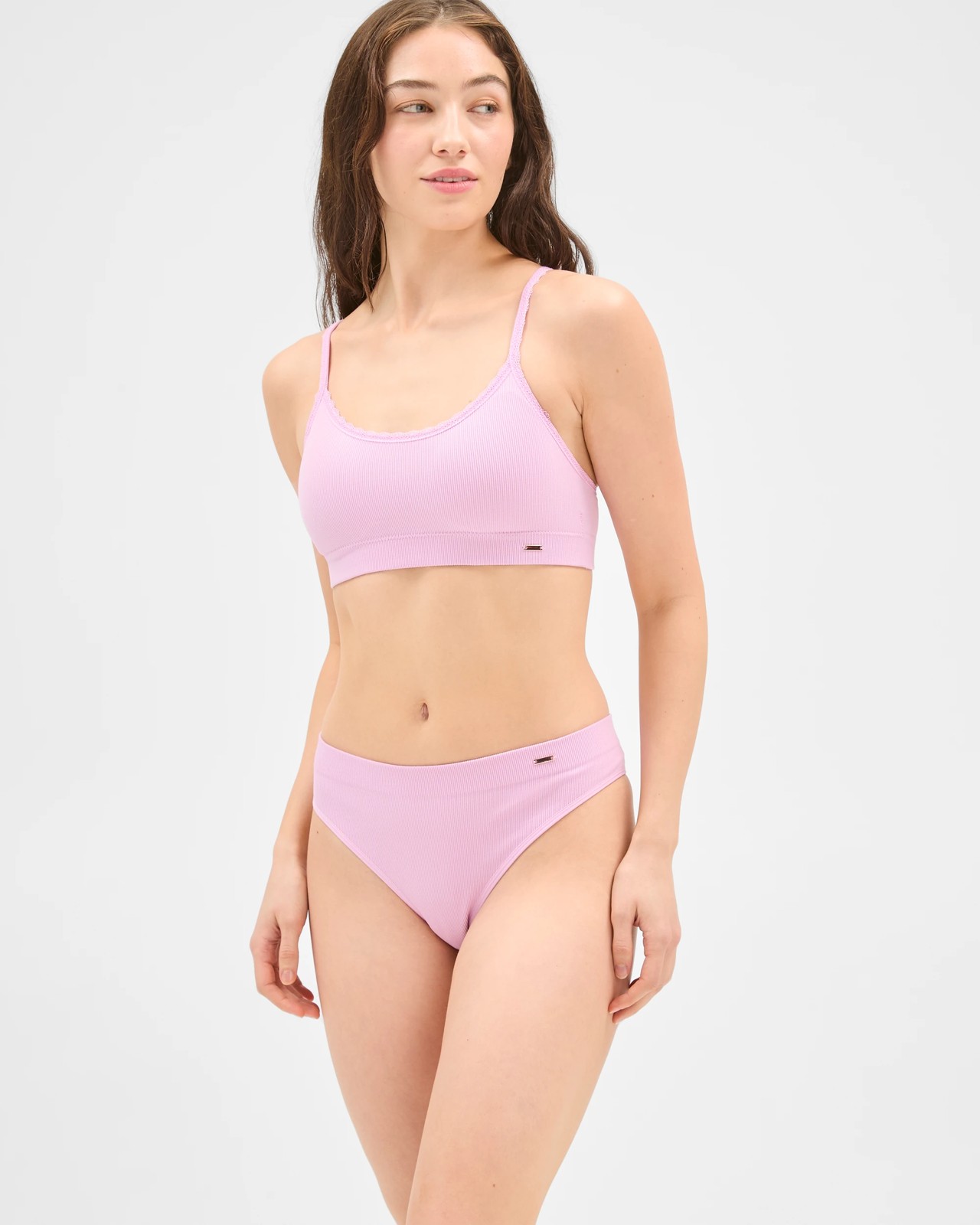 Lily Loves 2 Pack Rib Seamfree High Waist G-String Briefs - Orc/Pk 3 of 6