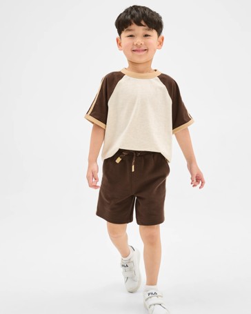 Australian Cotton Blend Elastic Waist Shorts