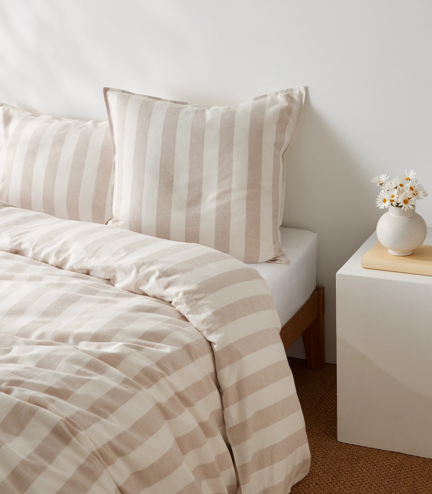 Reid Stripe Linen/Cotton European Pillowcase | Target Australia