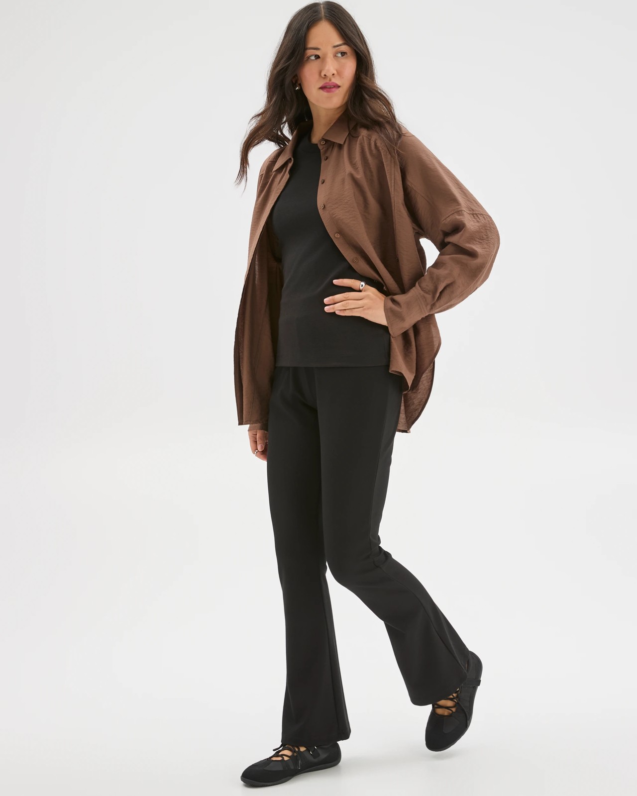 Jersey Twill Kick Flare Leggings 3 of 6