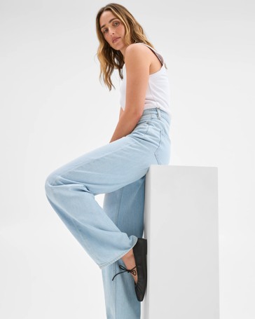 Denim Imogen Loose Fit High Rise Wide Leg Jeans