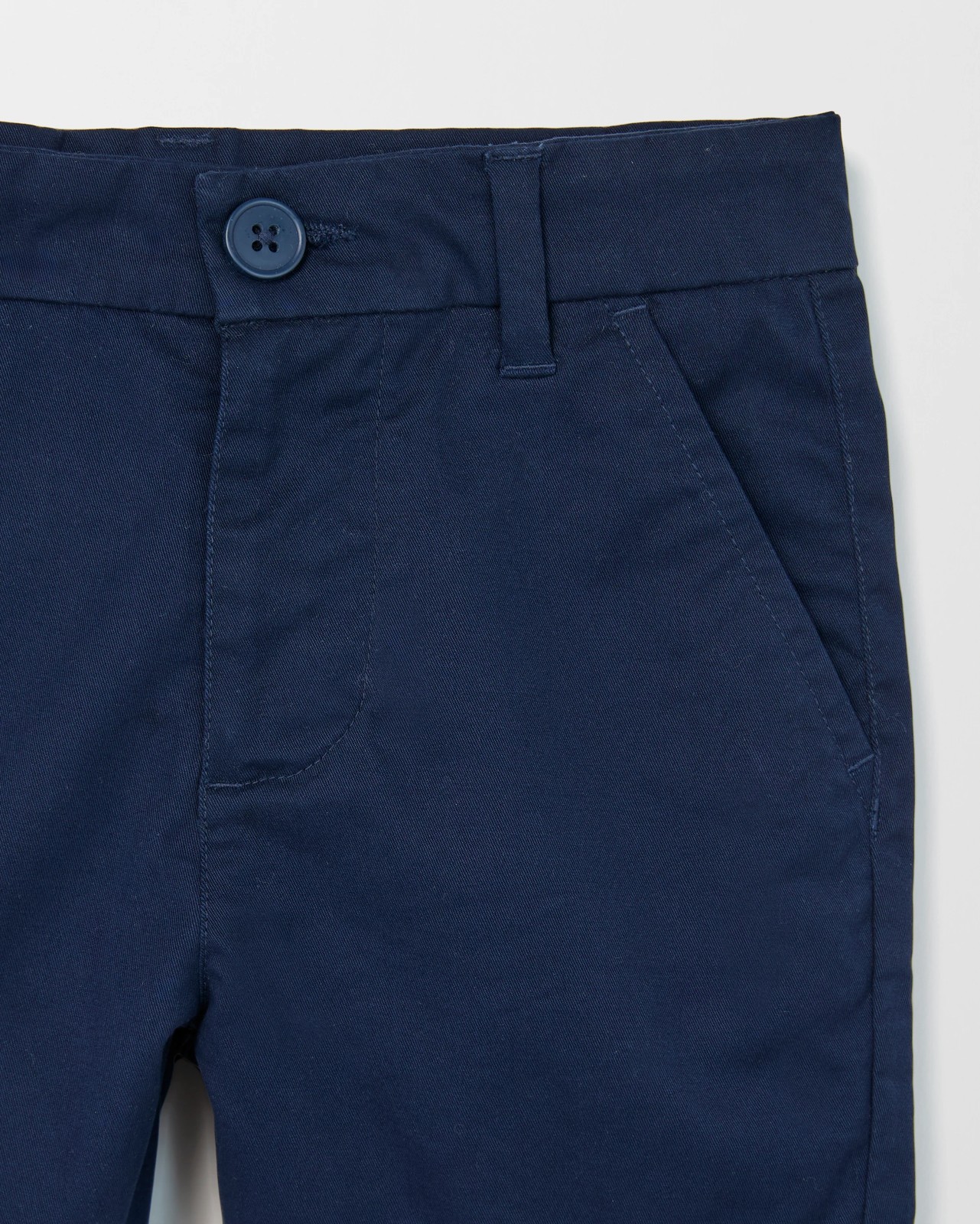 Fixed Waist Chino Shorts - Navy Blue 2 of 2
