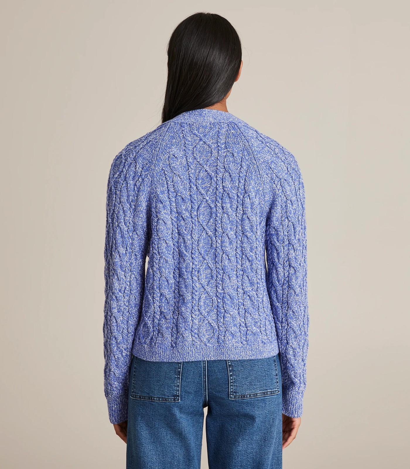 Australian Cotton Cable Knit Crop Cardigan 3 of 6