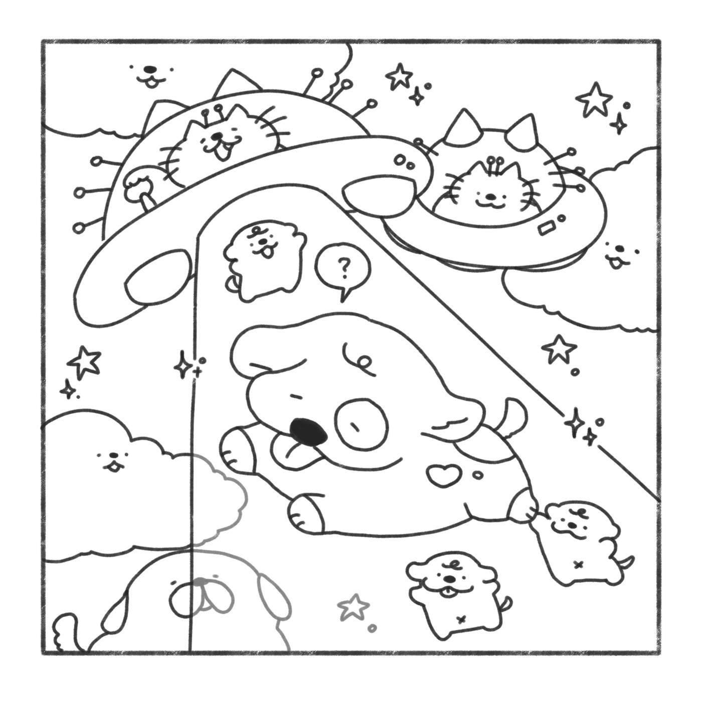 Cosy Cats 'n' Dogs: Cute and Relaxing Colouring Book by Cherry Lam - Book 2 of 4
