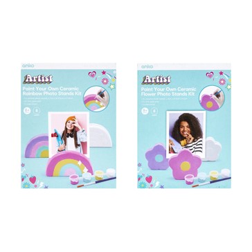Paint Your Own Ceramic Photo Stands Kit, Assorted - Anko