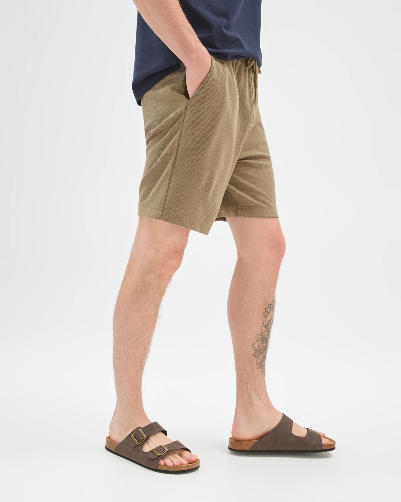 Textured Fleece Shorts - Fallen Rock 5 of 6