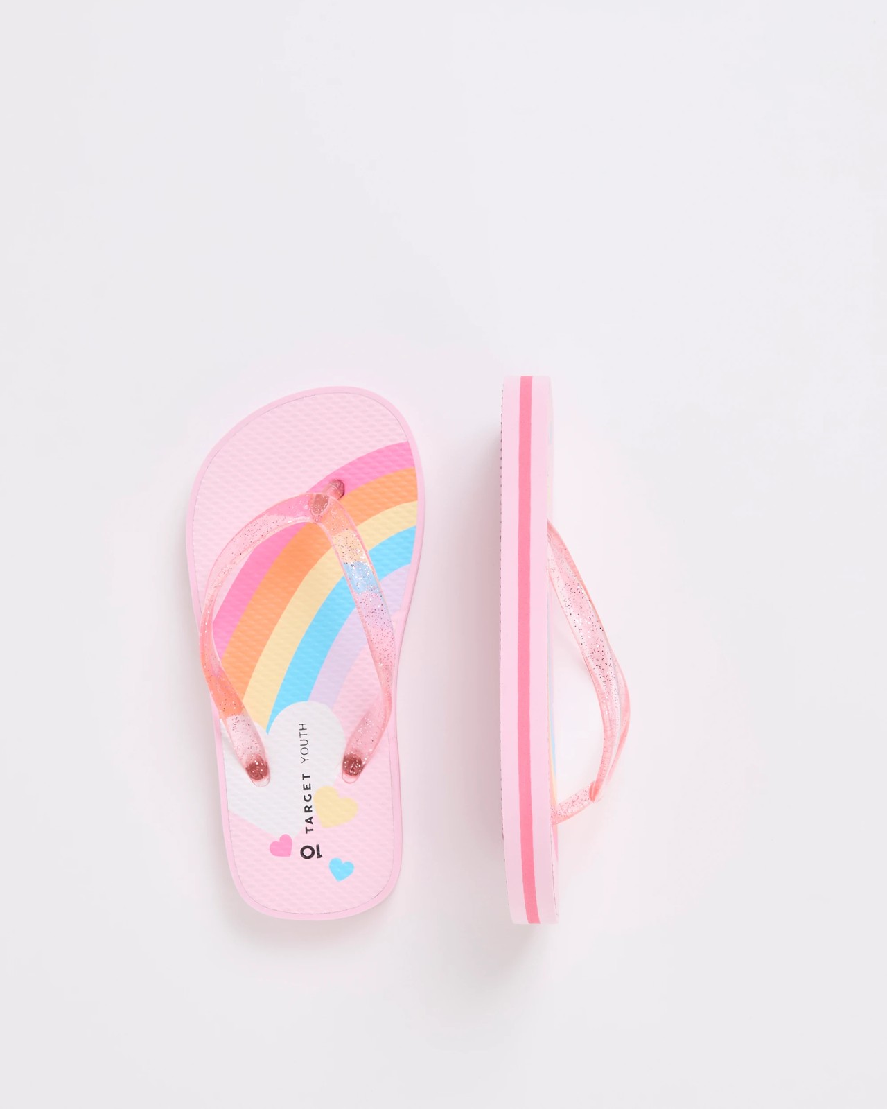 Junior/Senior Printed Thongs - Pink Rainbow 3 of 3