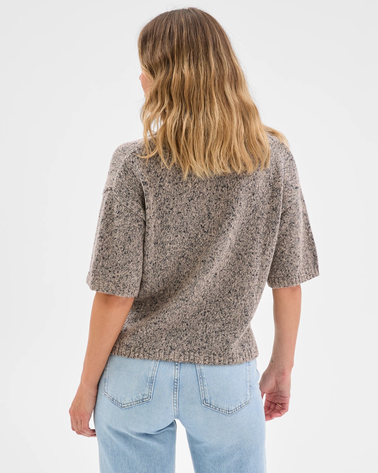 Twist Slub Polo Knit T-Shirt - Ink Navy Marle 6 of 6