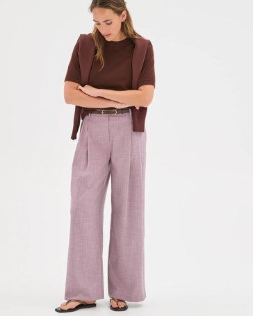Preview Double Pleat Wide Leg Pants