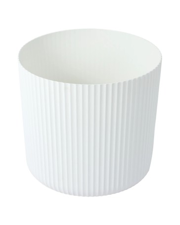 Anko 43cm Linear Plastic Pot - White