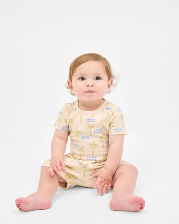 Baby Organic Cotton Bodysuit and Shorts Set