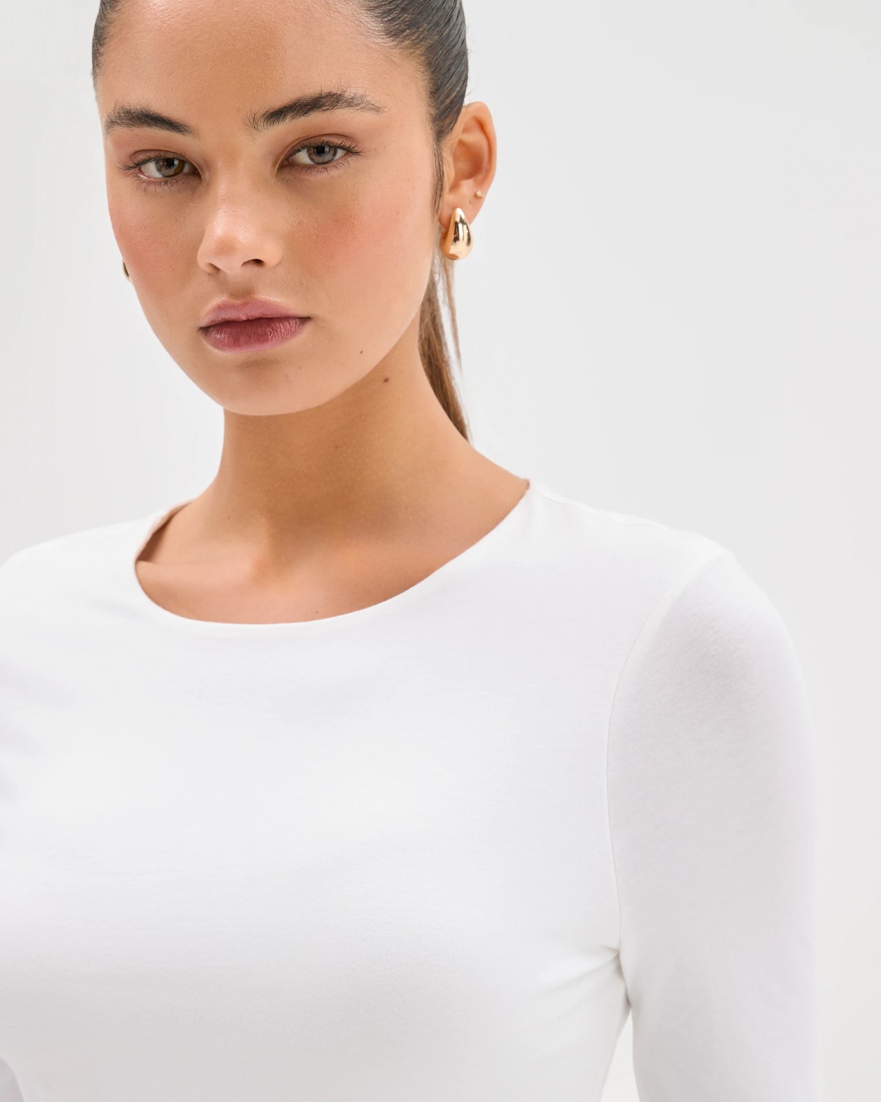 Lily Loves Australian Cotton Crew Neck Top - Lily White 5 of 6