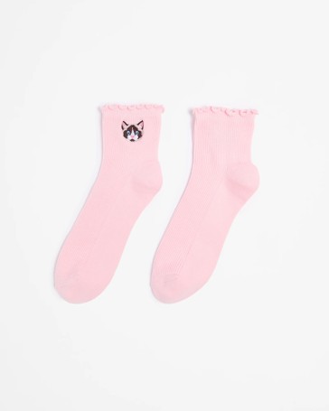 Australian Cotton Blend Frill Quarter Crew Socks