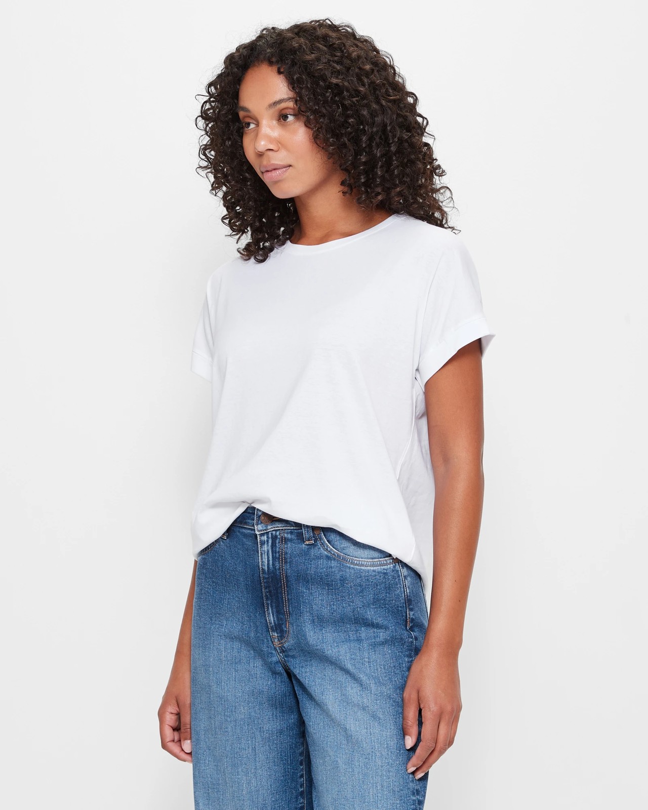 Australian Cotton Slouchy Crew T-Shirt 3 of 5