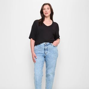 Plus Size Straight Cut Denim Jeans - Alexa product image