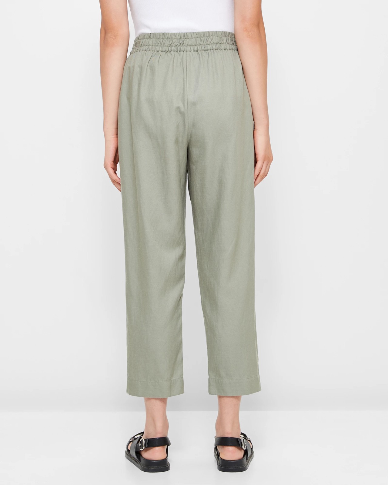 European Linen Blend Soft Ankle Pants | Target Australia