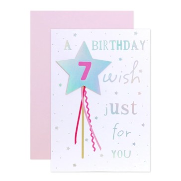 Connections from Hallmark 7th Birthday Card - A Birthday Wish Just for You