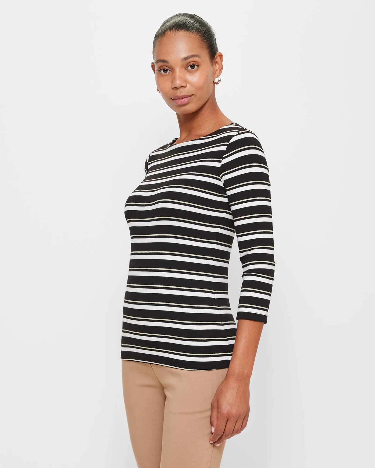 3/4 Sleeve Boat Neck Top - Preview | Target Australia