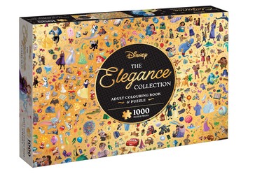 Disney The Elegance Collection Adult Colouring Book and Puzzle - Book