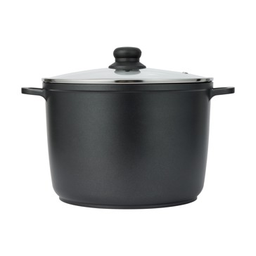 10L Black Cast Aluminium Stock Pot - Anko