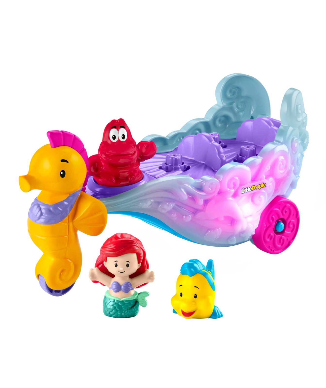Little People Disney Princess Ariels Light-Up Sea Carriage 3 of 6