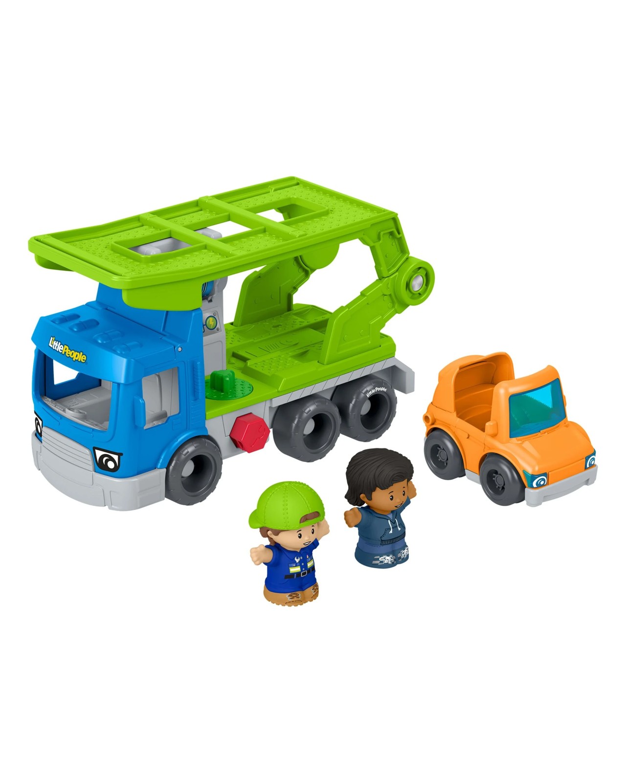 Fisher-Price Little People Load & Roll Hauler Car Carrier Toddler Playset 2 of 5