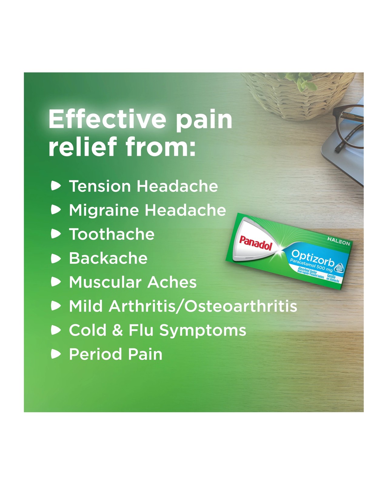 16 Pack Panadol Optizorb Paracetamol 500mg 5 of 6