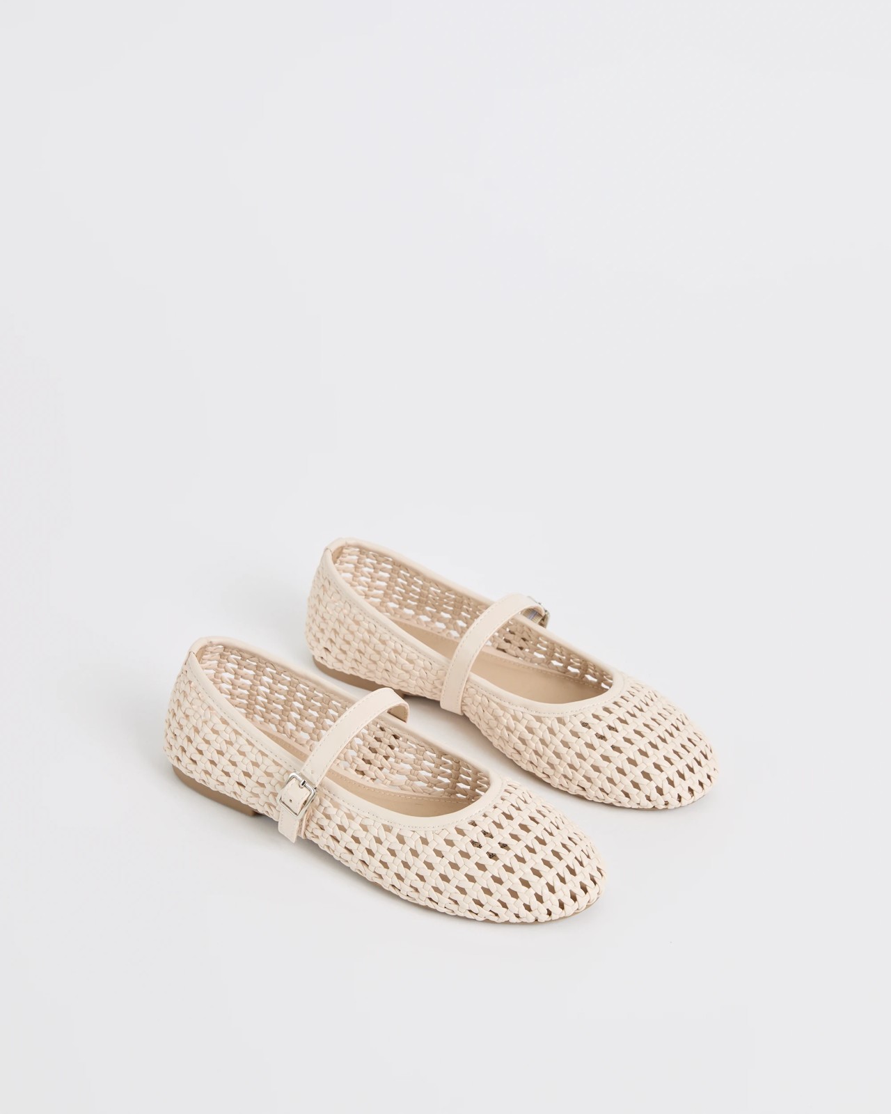Weave Ballet Flats - White 2 of 3
